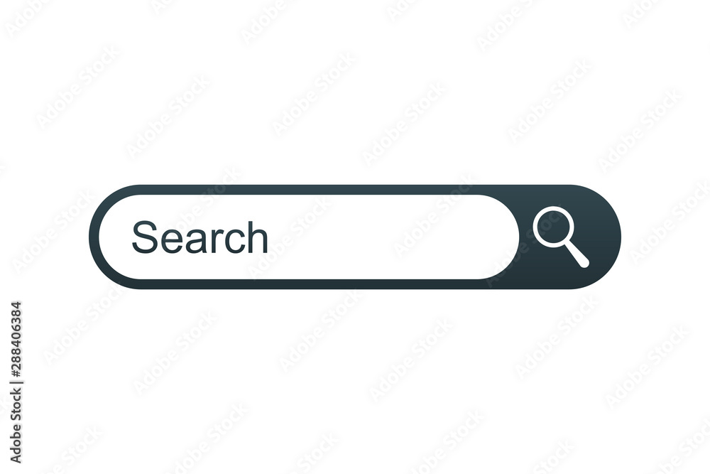 Aufkleber Search bar web page internet browser button, search box template isolated – vector for stock