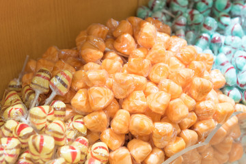 Display full of colorful candies, typical of southern France (Provence).