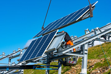 Bau einer Solaranlage