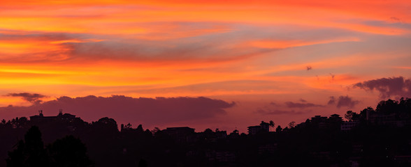 Sunset Over Kandy, Sri Lanka