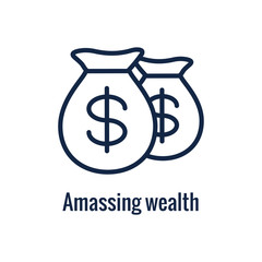 Obraz premium Retirement Savings Icon with retiring & monetary images