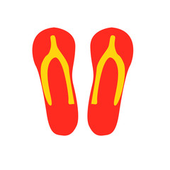 pair of flip flops isolated on white background