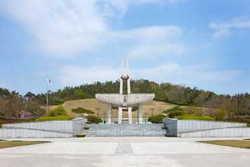 May 18th National Cemetery. The National Cemetery in Gwanju, South Korea.