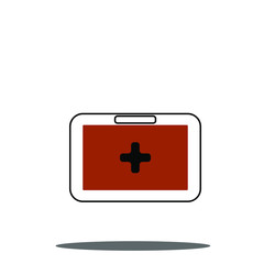 first aid icon on white background