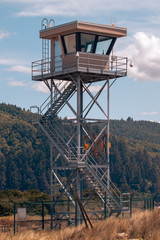 An observation tower at a weather station near Tillamook, Oregon