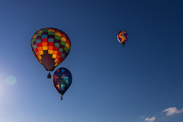 hot air balloons in the sky