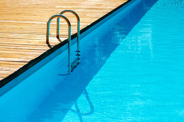 Photo concept of swimming pool, safety datails, resort photo