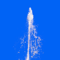 Obraz na płótnie Canvas Splash Water Fountain Isolated on Blue Background