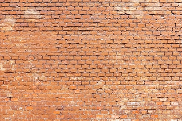 old red brick wall, background, texture