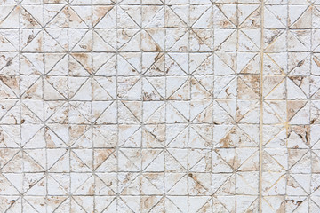 triangular white-beige mosaic, background, texture