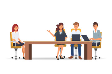 Business people interview new person employee for hiring job. Apply job concept.