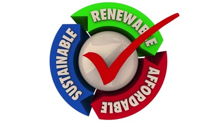 Renewable Sustainable Affordable Best Choice Cycle 3d Animation