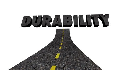 Durability Strength Long Lasting Longevity Road Word 3d Animation