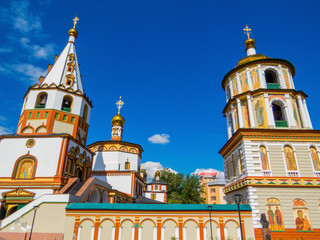 View of the Cathedral of the Epiphany in Irkutsk, Siberia, Russia