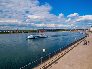 Naklejka premium View of the Angara River embankment in Irkutsk, Siberia, Russia