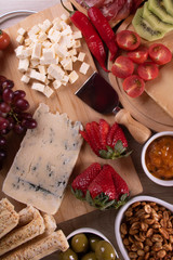 cheese board with side dishes