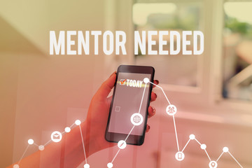 Conceptual hand writing showing Mentor Needed. Concept meaning wanted help for more experienced or...