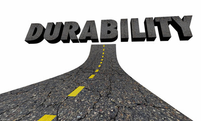 Durability Strength Long Lasting Longevity Road Word 3d Illustration