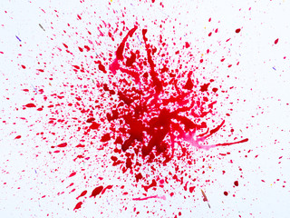 Watercolor droplets dispersing is suitable for making illustrations or abstract backgrounds