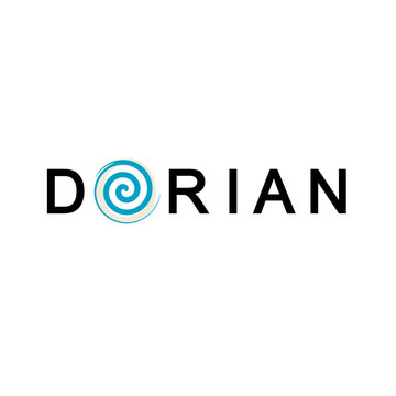 Dorian Hurriance Logo, Tornado Logo Design Template