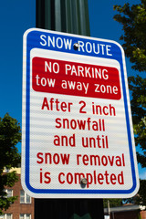 Fototapeta premium Snow Route sign