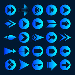 Set of vector arrows. Arrows Black vector on white background. Arrow vector icon. Arrow icon. Arrows Collection 