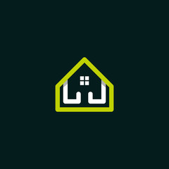 Fototapeta na wymiar Home Line Minimalist Simple Icon Logo Design Template Element Vector
