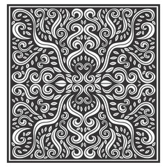 floral ornate illustration vector hand drawing