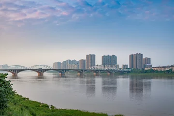 Foto op Plexiglas Three Bridges of the Min River, Leshan City, Sichuan Province, China © Weiming