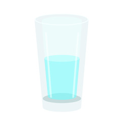 water in the glass isolated on white background illustration vector  and healthy drinking water