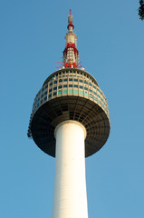 Fototapeta na wymiar Seoul tower in summer in South Korea