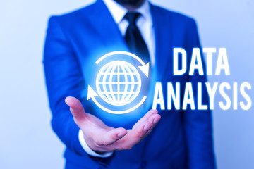 Word writing text Data Analysis. Business photo showcasing Translate numbers to Analytical Conclusion Forecasting