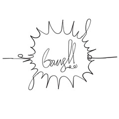 continuous line starburst hand drawn element vector