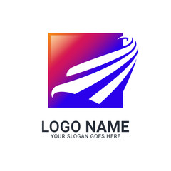 Modern Bird logo design. Vector editable design.