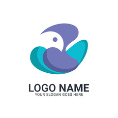Modern Bird logo design. Vector editable design.