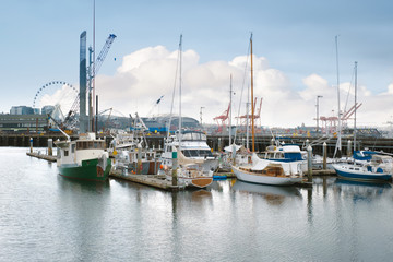 Fototapeta na wymiar Seattle Waterfront. Seattle, WA USA