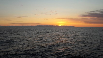 sunset over sea