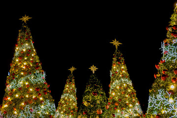 Christmas decoration, Christmas tree, gifts, New year, decorations.Christmas light night background, Happy holidays background,Christmas background with light,