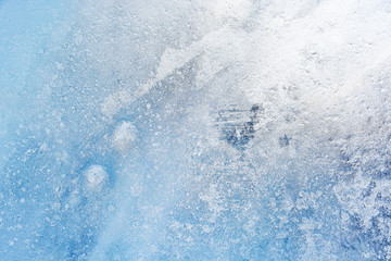 The texture of the ice. The frozen water.Winter background 