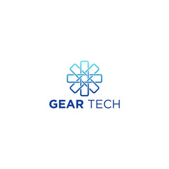 Gear tech logo design - modern simple clean