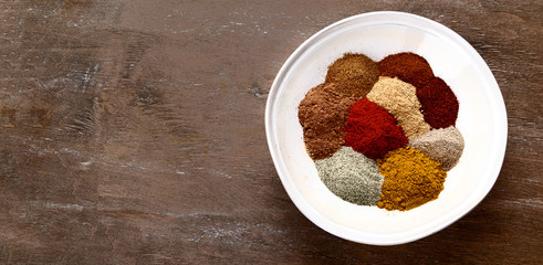 Different kind of spices