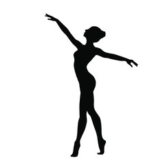 Fototapeta na wymiar ballet dancer poses silhouette
