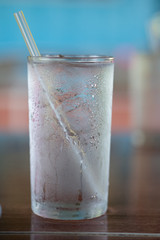 Glass of cold clear water