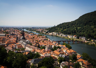 Fototapeta na wymiar View from Heidelberg castle