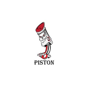 piston engine logo illustration vector