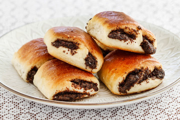 Traditional swedish poppy seed buns.