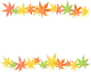 秋の素材 パターン背景 紅葉 もみじ模様 ベクターイラスト Wall Mural Mayu