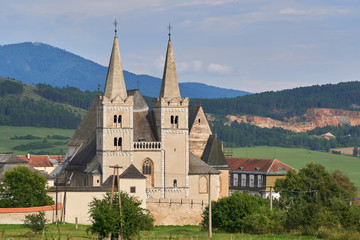 Fototapeta premium Spisská Kapitula is an exceptionally well preserved ecclesiastical town in eastern Slovakia, consists of St. Martin's Cathedral a former monastery, and a single street all of mediaeval construction.