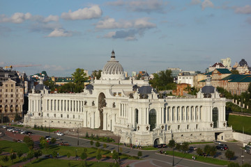 Palace of farmers in the architectural style of Empire and classicism, Kazan, Tatarstan Republic, Russia