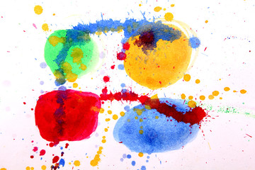 Colorful vivid water color splash background.